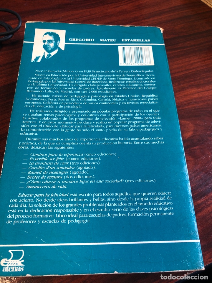 Libros: Educar para la felicidad - Gregorio Mateu - Foto 2