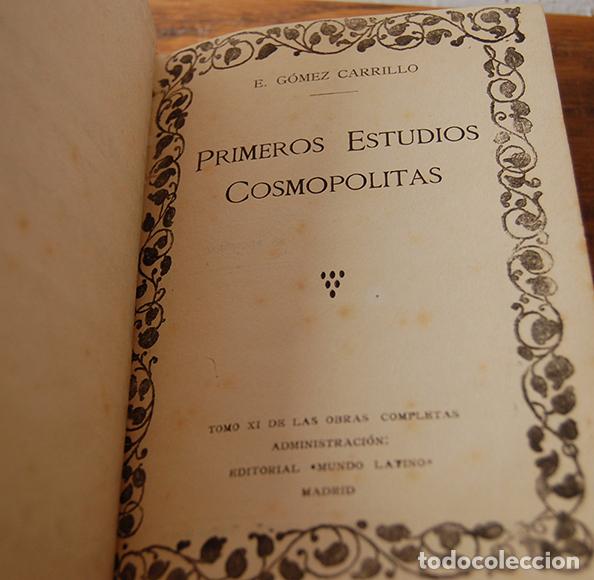 Libros: PRIMEROS ESTUDIOS COSMOPOLITAS - E. G&Oacute;MEZ CARRILLO - Foto 2