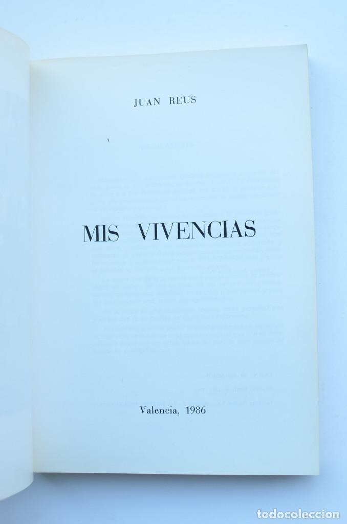 Libros: Mis vivencias - REUS PARRA, Juan - Foto 3