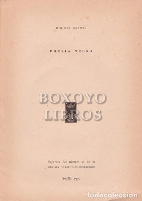 Libros: CAPOTE, Higinio. Poes&iacute;a negra - Foto 1