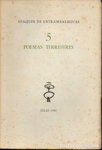 Libros: 5 POEMAS TERRESTRES. - ENTRAMBASAGUAS, Joaqu&iacute;n de. - Foto 1