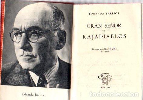 Libros: Gran se&ntilde;or y rajadiablos - Barrios, Eduardo - Foto 1