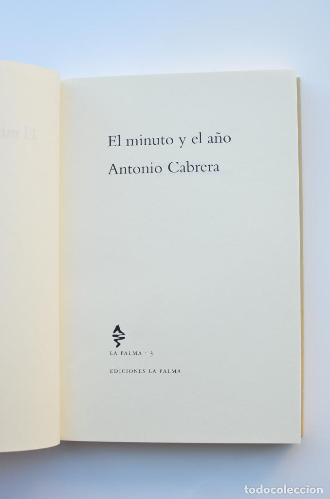 Libros: El minuto y el a&ntilde;o - CABRERA, Antonio - Foto 2