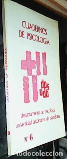 Libri di seconda mano: Cuadernos de psicolog&iacute;a, n&ordm; 6 - REVISTA:
