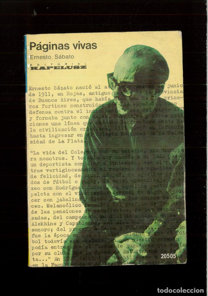 Libros: P&Aacute;GINAS VIVAS - ERNESTO S&Aacute;BATO - Foto 1