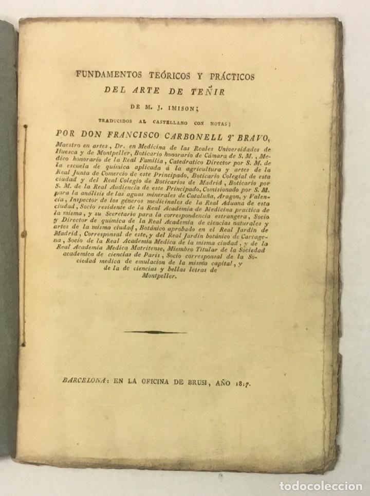 Libros: FUNDAMENTOS TE&Oacute;RICOS Y PR&Aacute;CTICOS DEL ARTE DE TE&Ntilde;IR. - IMISON, M. J. - Foto 1