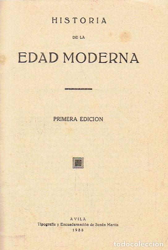 Libros: HISTORIA DE LA EDAD MODERNA. - An&oacute;nimo. - Foto 1