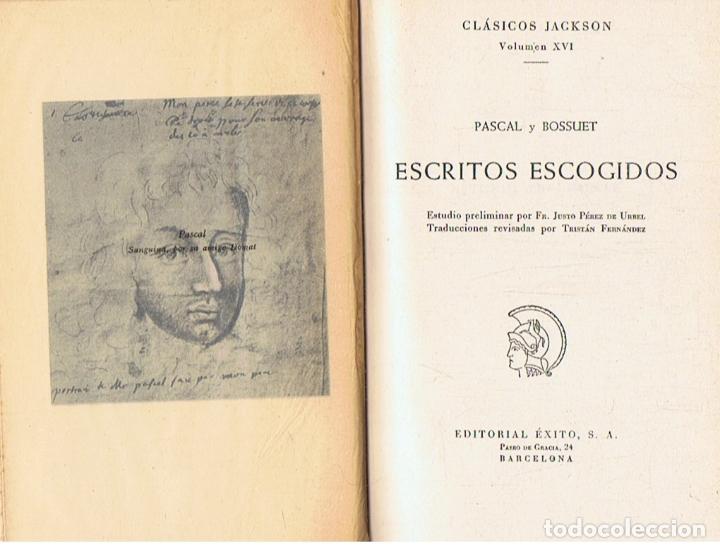 Libros: ESCRITOS ESCOGIDOS. - Pascal y Bossuet. - Foto 1