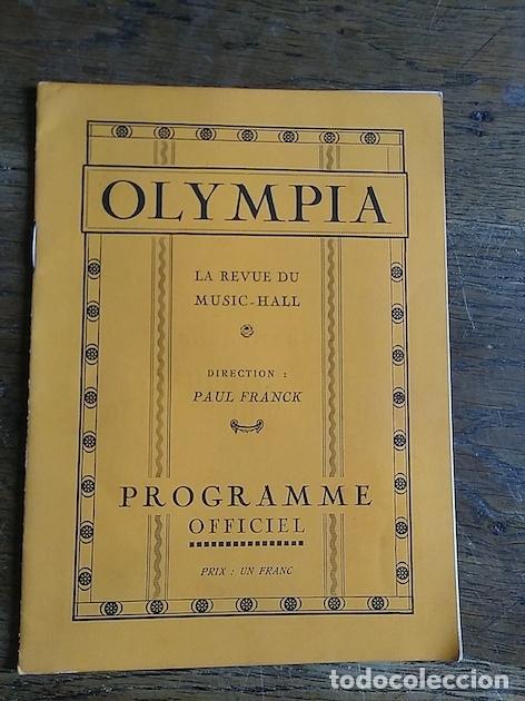 Libros: OLYMPIA. PROGRAMME OFFICIEL 1925. La revue du Music-Hall - - Foto 1