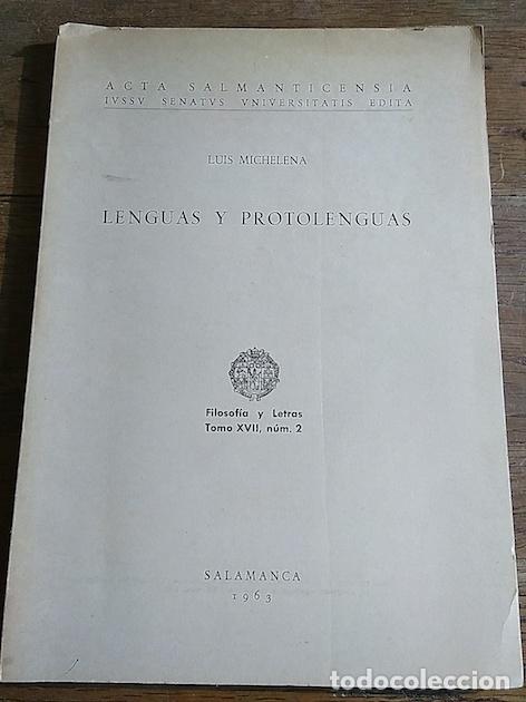 Libros: LENGUAS Y PROTOLENGUAS - Michelena, Luis - Foto 1