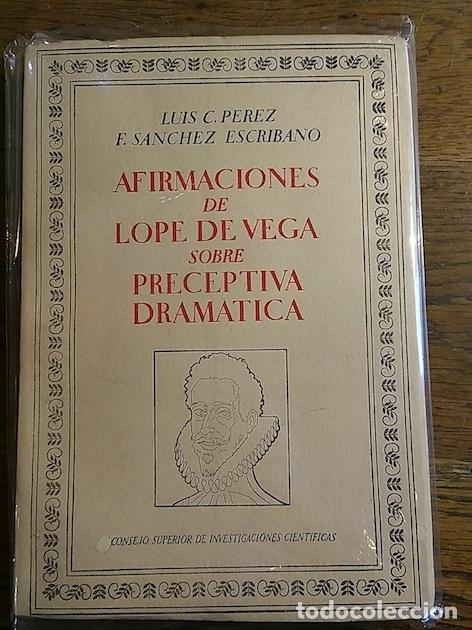 Libros: AFIRMACIONES DE LOPE DE VEGA SOBRE PRECEPTIVA DRAM&Aacute;TICA - - Foto 1