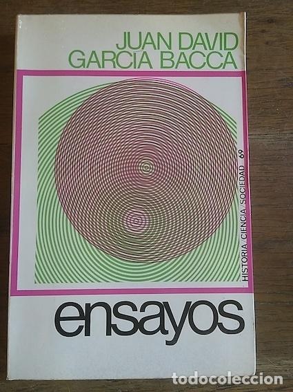 Libros: ENSAYOS - Garc&iacute;a Bacca, Juan David - Foto 1