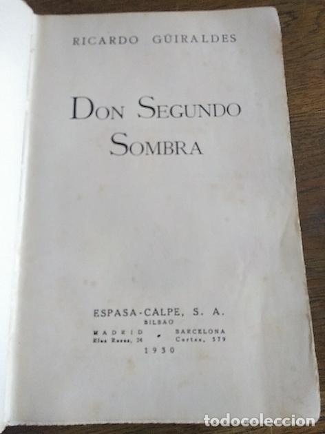 Libros: DON SEGUNDO SOMBRA - RICARDO G&Uuml;IRALDES - Foto 2