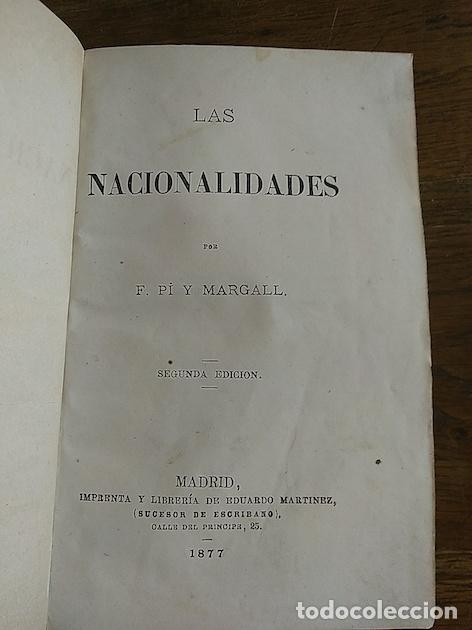 Libros: LAS NACIONALIDADES - Francisco Pi y Margall - Foto 2