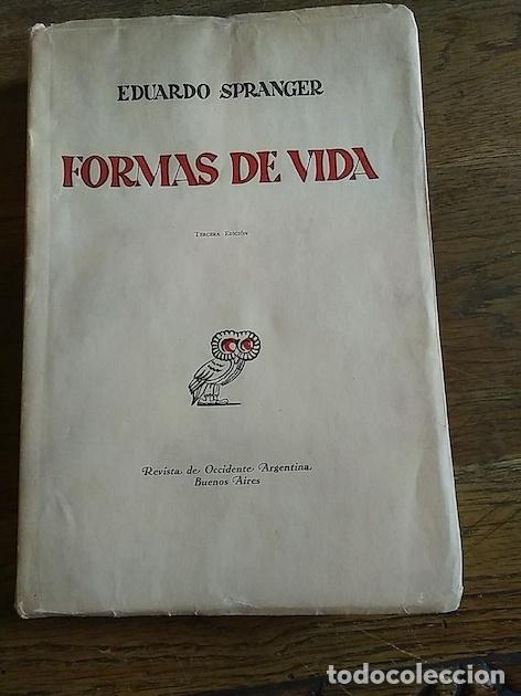 Libros: FORMAS DE VIDA - Eduardo Spranger - Foto 1