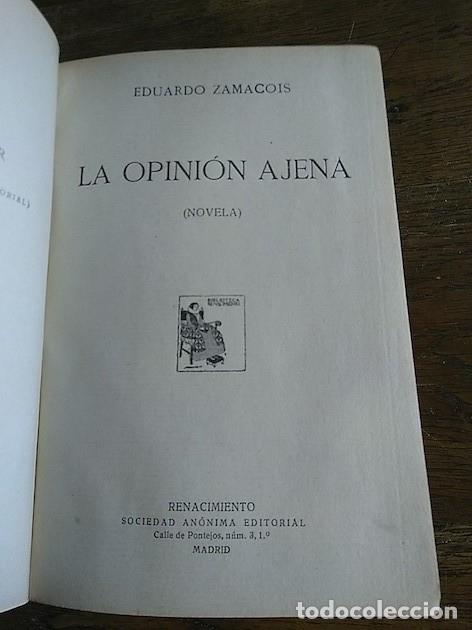 Libros: LA OPINI&Oacute;N AJENA - Eduardo Zamacois - Foto 1