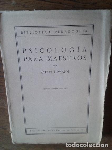 Libri di seconda mano: PSICOLOG&Iacute;A PARA MAESTROS - Lipmann, Otto