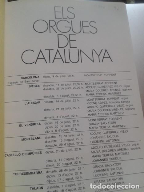 Libros: ELS ORGUES DE CATALUNYA. 1987. VII&egrave;. Cicle - - Foto 1