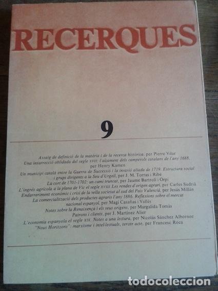 Libros: RECERQUES 9. - - Foto 1