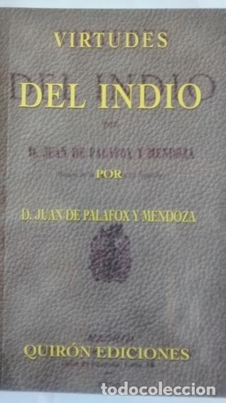 Libros: Virtudes del indio - Juan de Palafox y. Mendoza - Foto 1