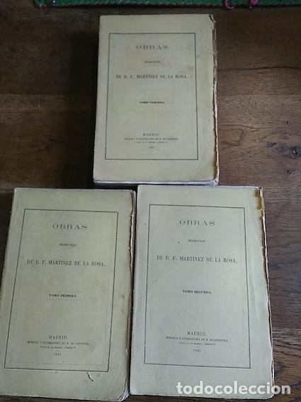 Libros: OBRAS DRAM&Aacute;TICAS. 3 Tomos - MART&Iacute;NEZ DE LA ROSA, D.F.- - Foto 1
