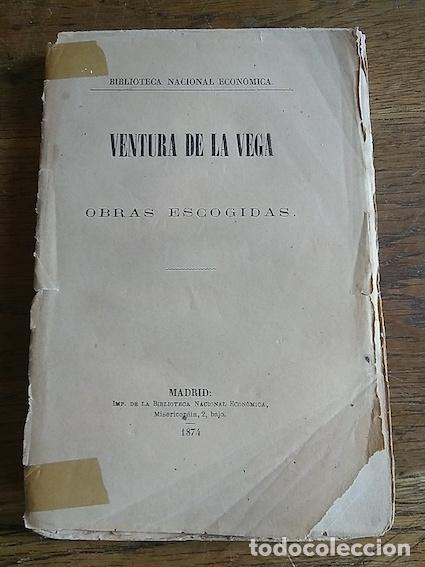 Libros: OBRAS ESCOGIDAS - DE LA VEGA, Ventura.- - Foto 1