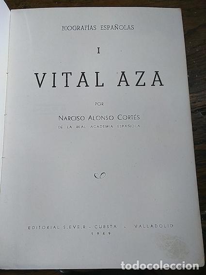 Libros: VITAL AZA - ALONSO CORT&Eacute;S, Narciso.- - Foto 1