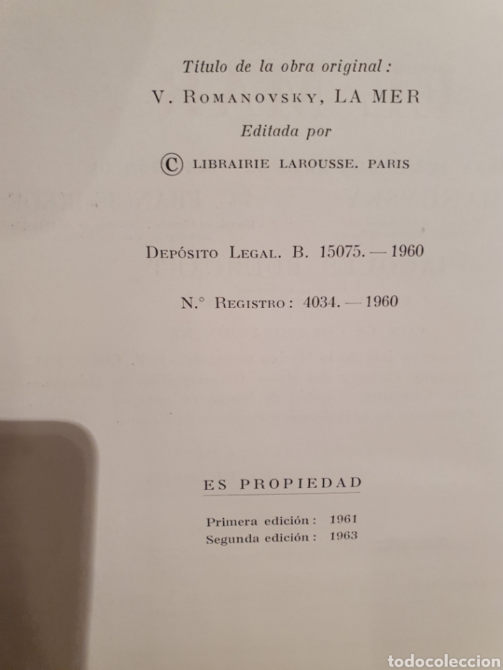 Libros: EL MAR. EDITORIAL LABOR. 2&deg;EDICION 1963 - Foto 4