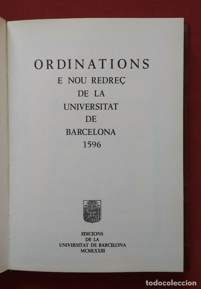 Libros: ORDINATIONS E NOU REDRE&Ccedil; - FACSIMIL. - Foto 2