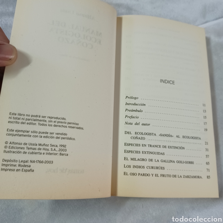 Libros: MANUAL DEL ECOLOGISTA CO&Ntilde;AZO - ALFONSO USSIA - Foto 3