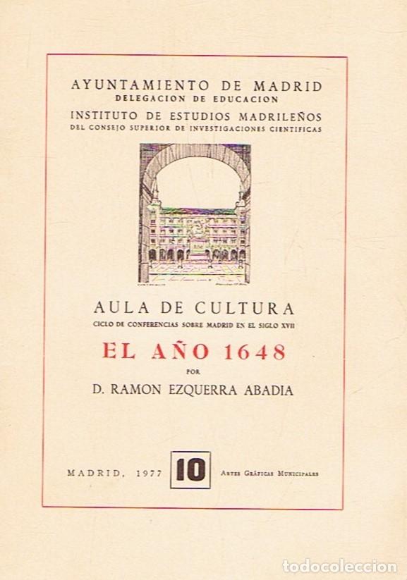 Libros: EL A&Ntilde;O 1648. Conferencia. - Ezquerra Abad&iacute;a. Ram&oacute;n, - Foto 1