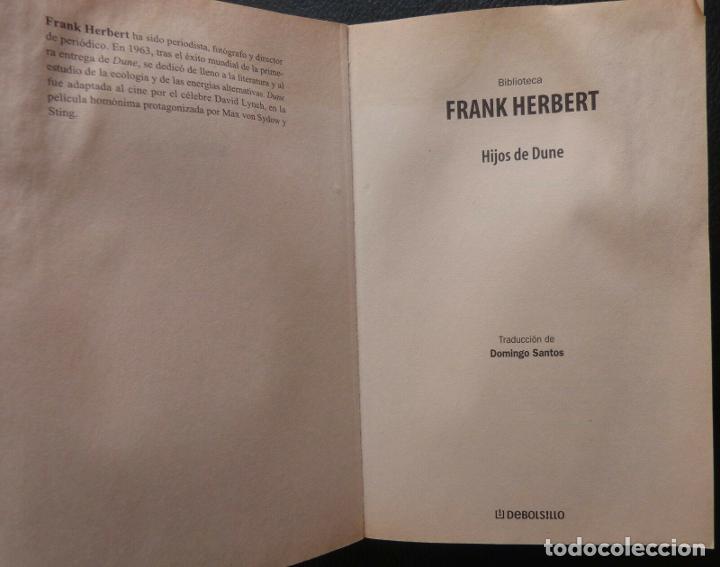 Libros: Libro Hijos de DUNE,Frank Herbert,DeBolsillo,1995 - Foto 3