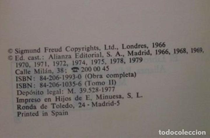 Libros: La interpretaci&oacute;n de los sue&ntilde;os (2)/ Sigmund Freud/ Alianza/ 10&ordf; edici&oacute;n/ 1979 - Foto 4