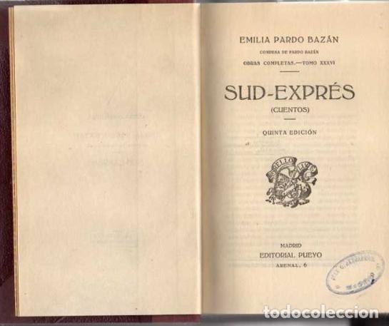 Libros: SUD-EXPR&Eacute;S (CUENTOS). - PARDO BAZ&Aacute;N, Emilia. - Foto 1