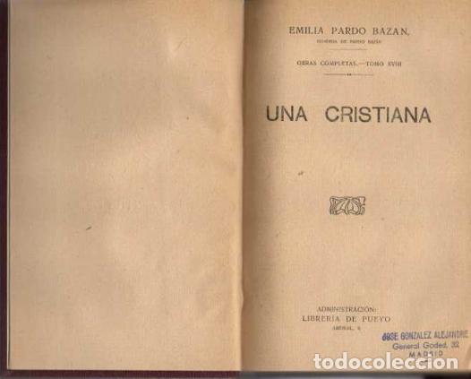 Libros: UNA CRISTIANA. - PARDO BAZ&Aacute;N, Emilia. - Foto 1