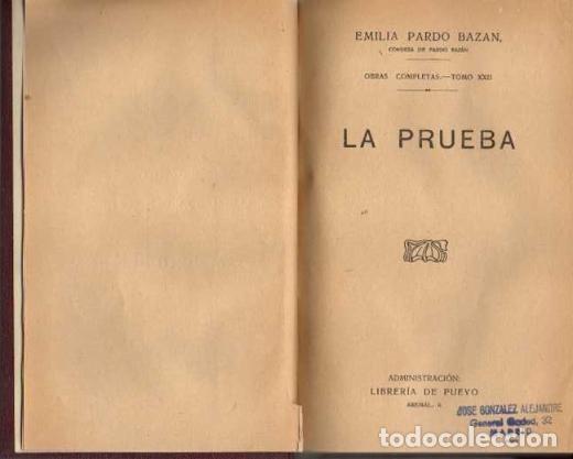 Libros: LA PRUEBA. - PARDO BAZ&Aacute;N, Emilia. - Foto 1