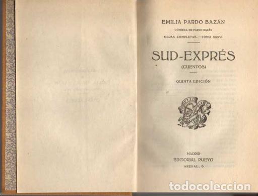 Libros: SUD-EXPR&Eacute;S (CUENTOS). - PARDO BAZ&Aacute;N, Emilia. - Foto 1