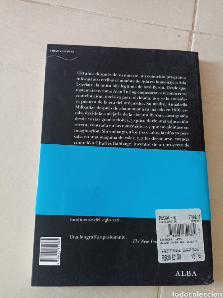 Libros: El algoritmo de Ada, James Essinger,alba trayectos - Foto 2