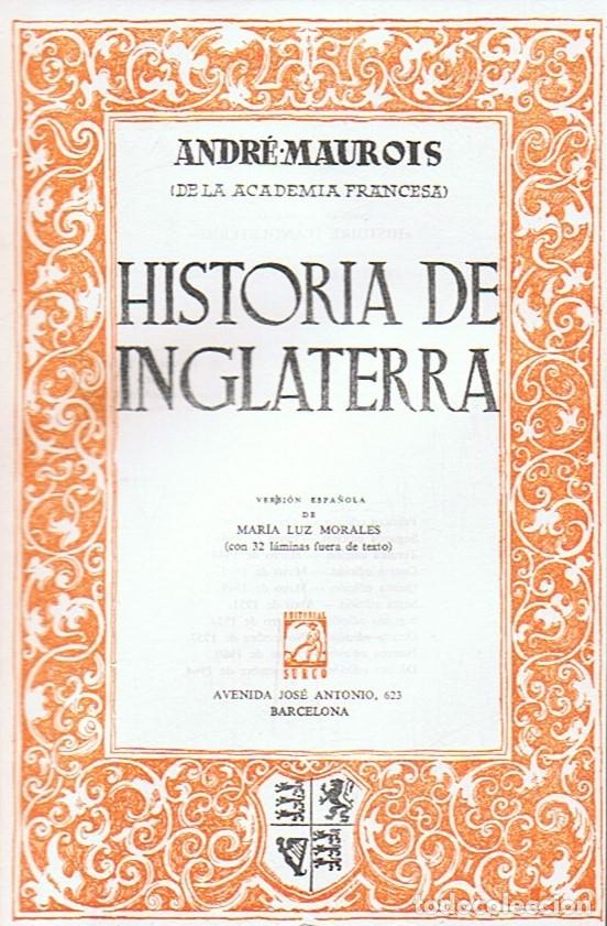 Libros: HISTORIA DE INGLATERRA. - Maurois. Andr&eacute;, - Foto 1