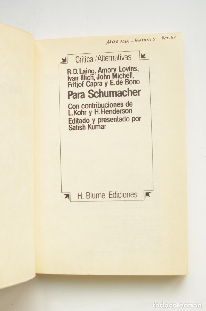 Libros: Para Schumacher - AUTORES VARIOS - Foto 3