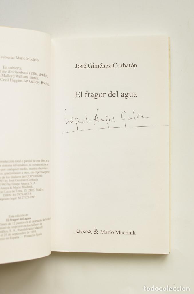 Libros: El fragor del agua - GIM&Eacute;NEZ CORBAL&Oacute;N, Jos&eacute; - Foto 2