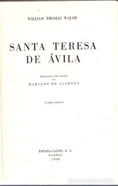 Libros: Santa Teresa de &Aacute;vila - Walsh, William Thomas - Foto 1