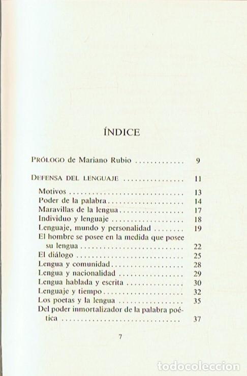 Libros: DEFENSA DEL LENGUAJE. - Salinas. Pedro, - Foto 2