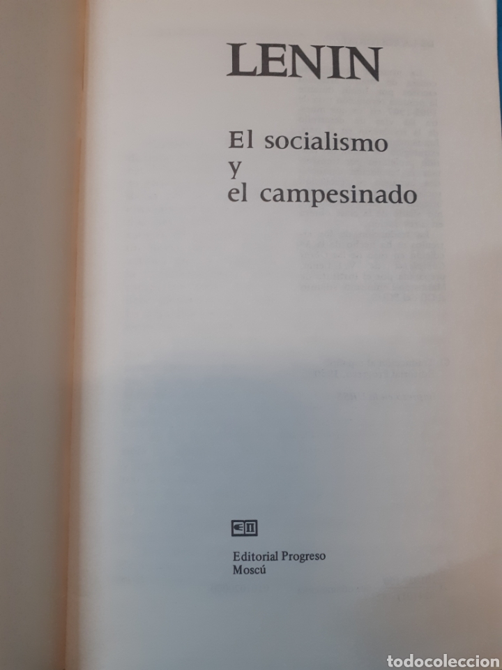 Libros: EL SOCIALISMO Y EL CAMPESINADO - LENIN - Foto 3