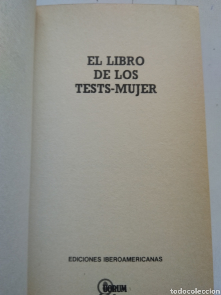 Libros: EL LIBRO DE LOS TEST-MUJER/QUORUM - Foto 2