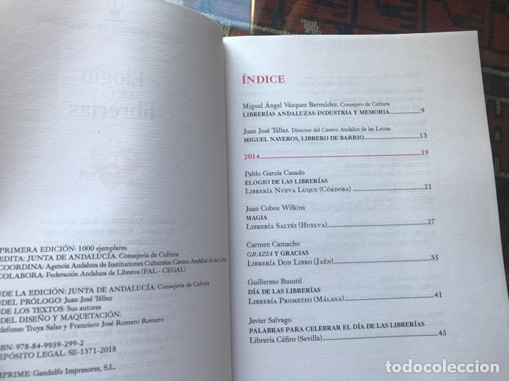 Libros: Elogio de las librer&iacute;as. Como nuevo. CAL - Foto 4