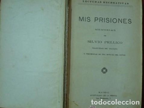 Libros: MIS PRISIONES. PELLICO SILVIO. APOSTOLADO DE LA PRENSA TDK247 - - Foto 2