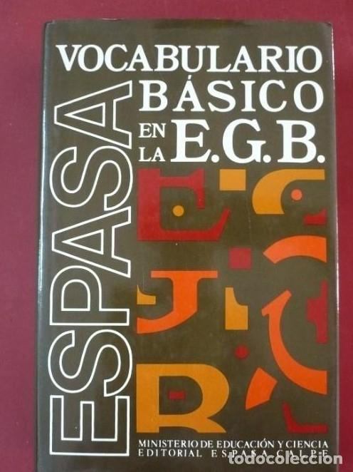Libros: VOCABULARIO EGB BASICO ESPASA CALPE TDK146 - - Foto 1