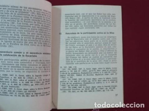 Libros: INSTRUCCION SOBRE EL CULTO A LA EUCARISTIA. EDICIONES PAULINAS. TDKP9 - - Foto 2