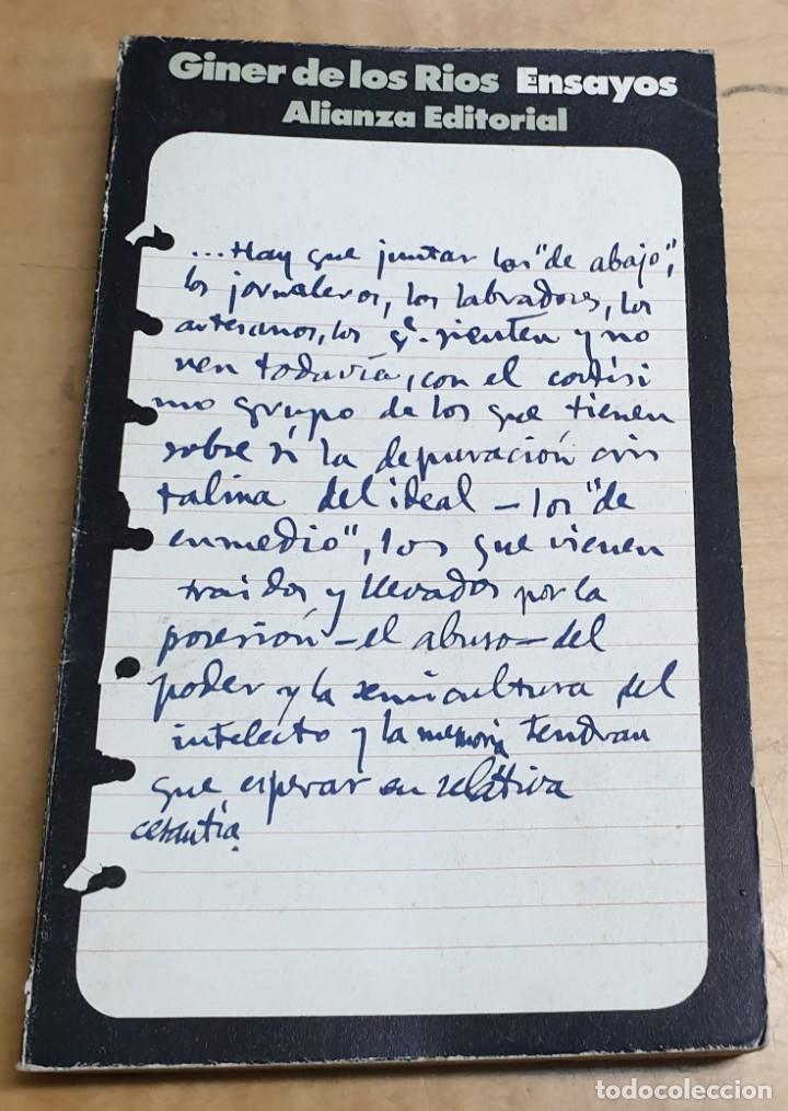 Libros: Ensayos - GINER DE LOS R&Iacute;OS, FRANCISCO - Foto 1